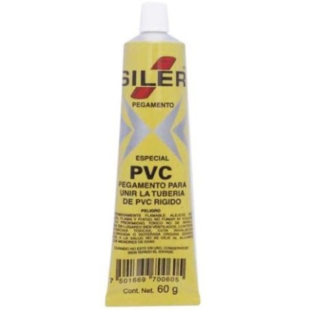 Pegamento Cemento SILER PVC  - - -  60 GR