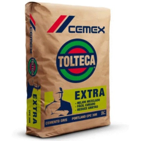 Cemento GRIS Tolteca de 25kgs por Tonelada